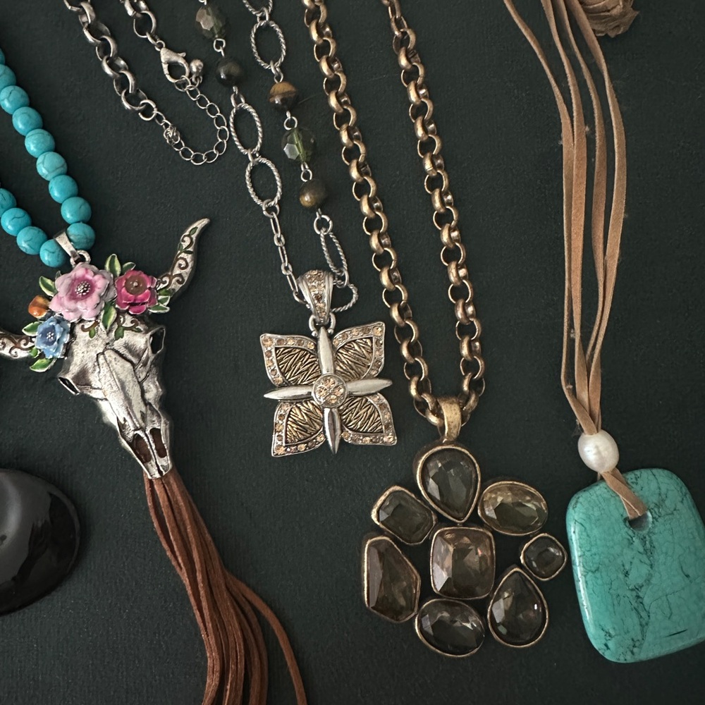 Boho Multicolor Necklace Set - Picture 4 of 5